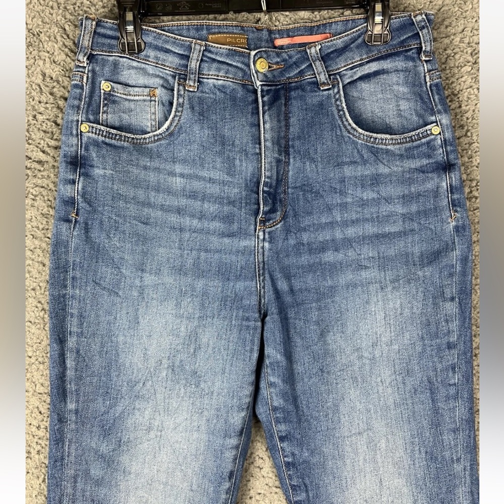 Anthropologie Pilcro Jeans ‘The Icon’ Womens 31 Flare High-Rise Medium Wash EUC